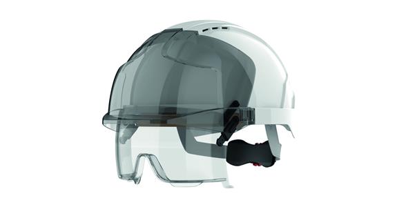 Industrie-Schutzhelm EVO® VISTAlens® belüftet 30mm Euroslot-Aufnahme Weiß