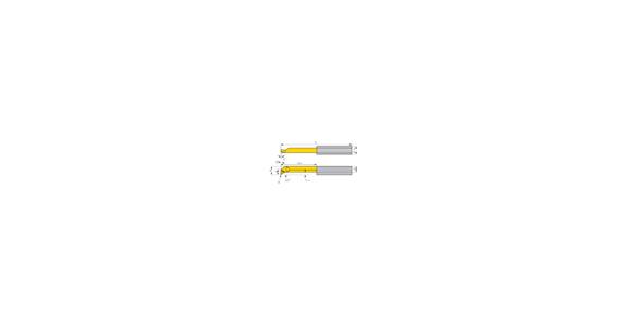 Schneideinsatz mini-bore links L050.3-16 ab Bohrung Ø 0,6 mm HM HC8615/TiN