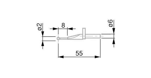 TESA Messeinsatz aus VHM-2 mm Kugeldurchmesser