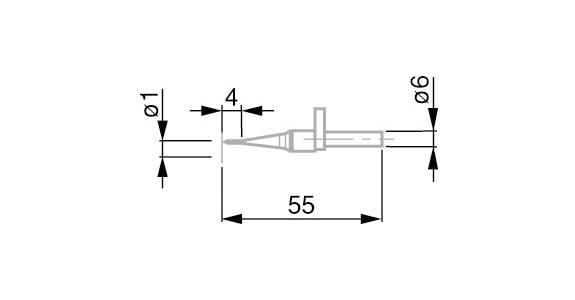 TESA Messeinsatz aus VHM-1 mm Kugeldurchmesser