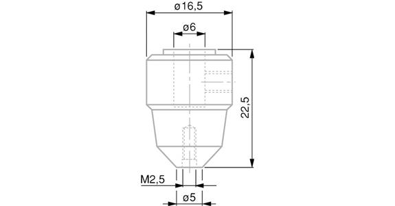 TESA Axial-Messeinsatzhalter M 2,5