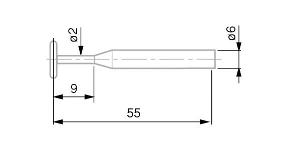 TESA Messeinsatz mit Hartmetall-Scheibe 4,5 mm