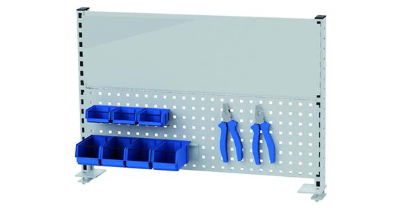 Multi-Wand Aufbau B1000 x H600 mm mit 2x Tragsäule, Lochwand, Magnetwand